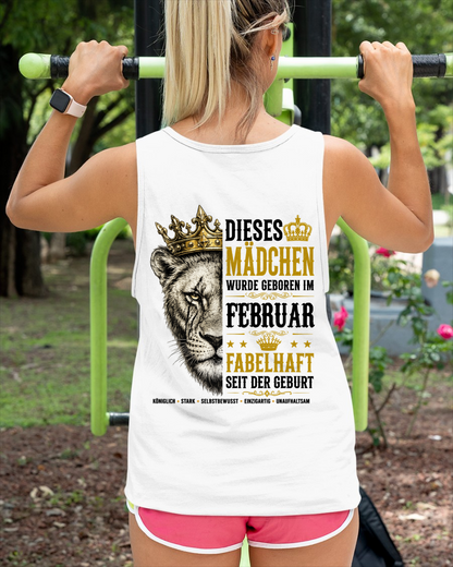 FEBRUAR– DIESES MÄDCHEN WURDE FANTASTISCH GEBOREN – LÖWENMÄDCHEN STÄRKE – T-SHIRT FÜR DAMEN - MTNN02 (SKU2605-344-02)