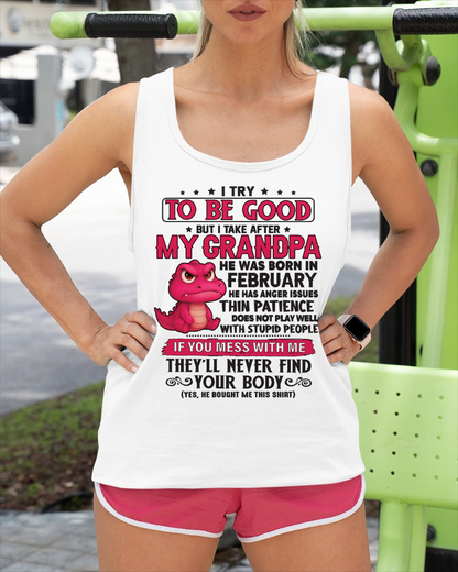 FEBRUARY – FUNNY DINOSAUR ANGER ISSUES - T-SHIRT FROM GRANDPA - MTNN02 (SKU2604-304-02)