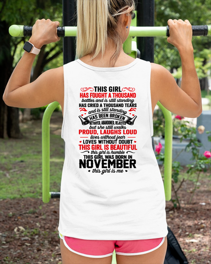 NOVEMBER – BEAUTIFUL, STRONG & UNBREAKABLE – T-SHIRT FOR WOMEN – MTNN11 (SKU2609-116-11)