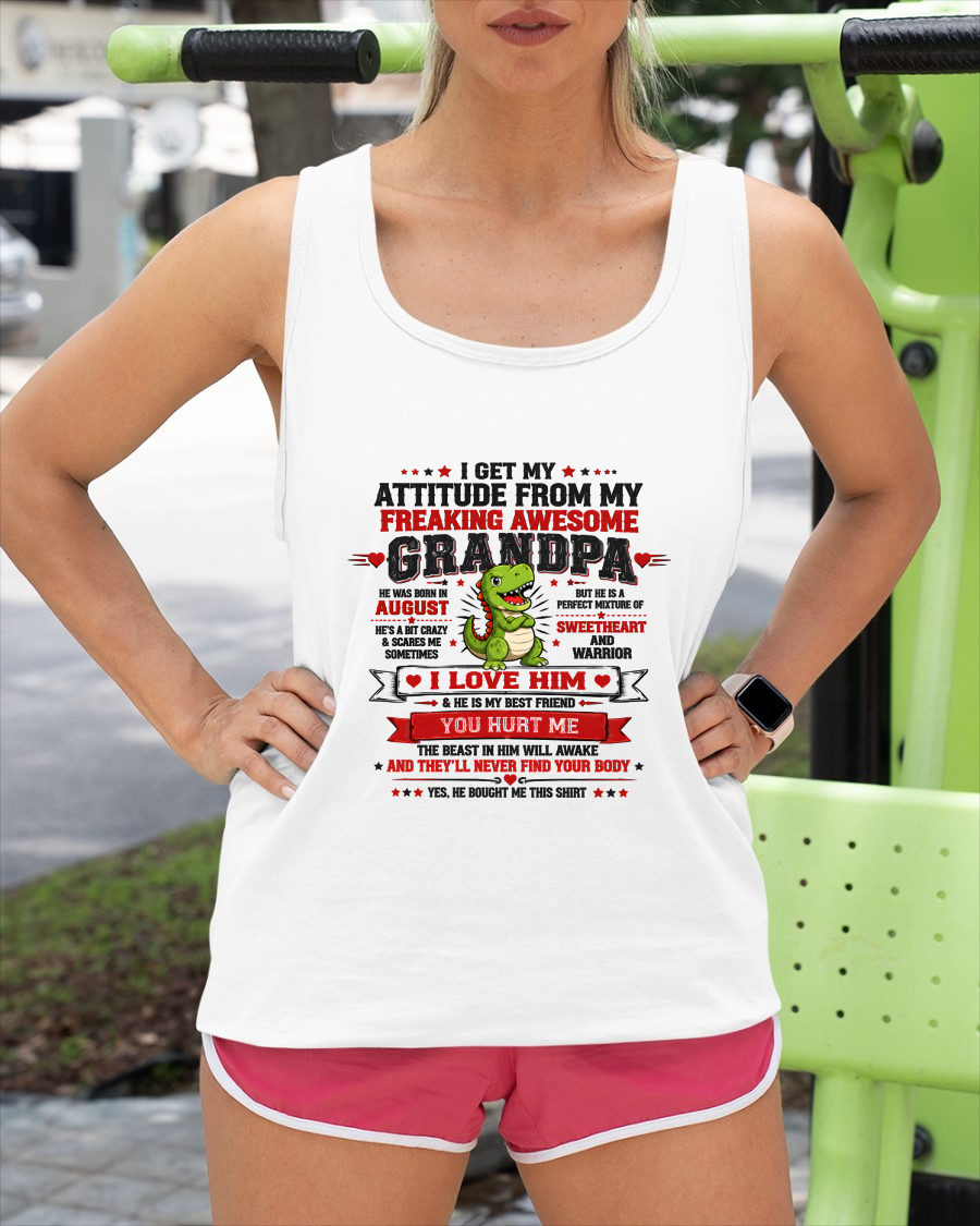 AUGUST – FREAKING AWESOME GRANDPA – T-SHIRT GIFT FROM GRANDPA – MTNN08 (SKU2610-22-08)