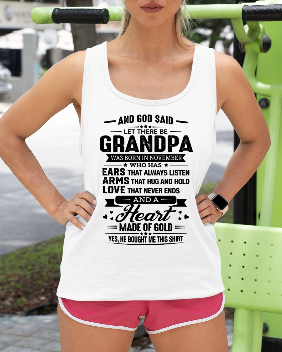 NOVEMBER – GRANDPA WITH A HEART MADE OF GOLD – T-SHIRT FROM GRANDPA – MTNN11 (SKU2606-173-11)
