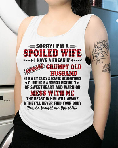 SPOILED WIFE OF AWESOME GRUMPY OLD HUSBAND - PERFECT GIFT  FROM HUSBAND - MTNN00 (SKU12-111-00)