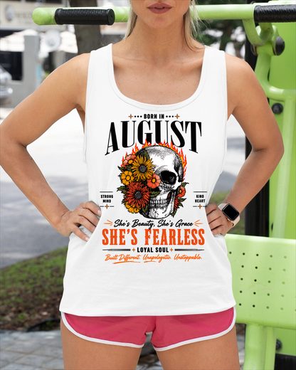 AUGUST – SHE’S FEARLESS – BEAUTY & GRACE WOMEN TEE - T-SHIRT FOR WOMEN - MTNN08 (SKU2605-389-08)