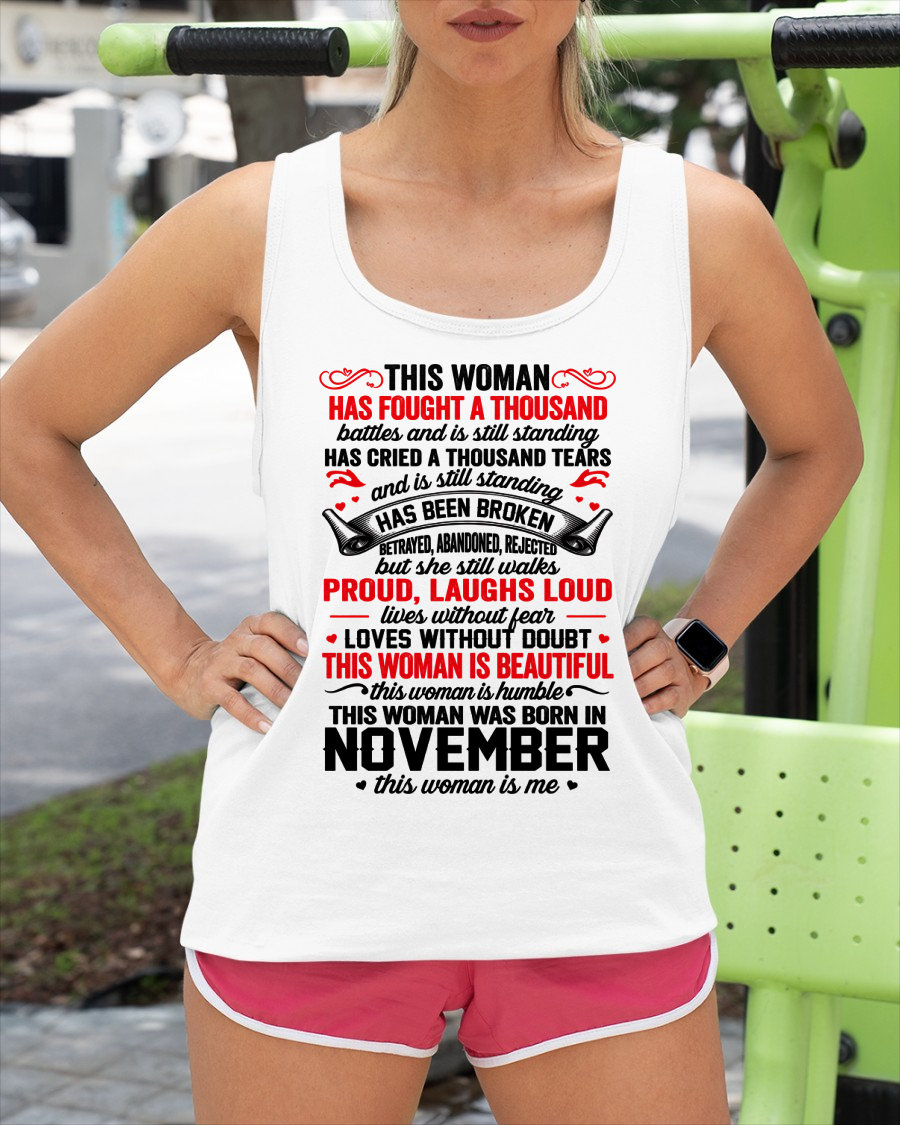 NOVEMBER WOMEN – BEAUTIFUL, STRONG & UNBREAKABLE – T-SHIRT FOR WOMEN – MTNN11 (SKU2609-253-11)