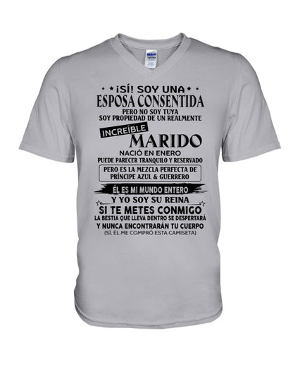 Enero - Esposo nacido en enero - Regalo especial para Esposa - T01 (Sku.TbnA3)