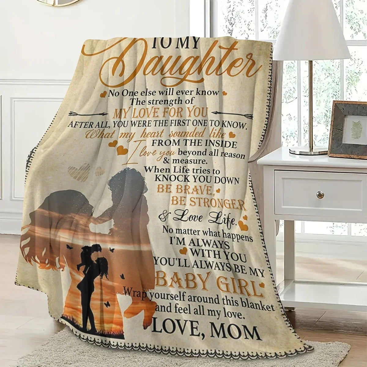 Special Gift For Your Daughter Blanket - From Mom (SKUB07-32)