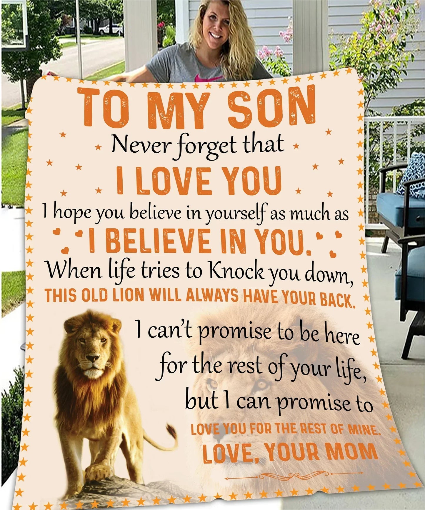 Son Never Forget Blanket - from mom