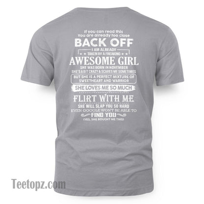 November ��� Awesome Girlfriend Born In November ��� Special gift for your Boyfriend ��� From Wife MTNN11 (SKU06-25-11)