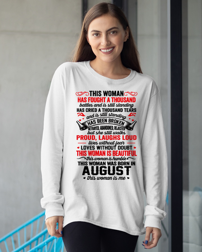 AUGUST WOMEN – BEAUTIFUL, STRONG & UNBREAKABLE – T-SHIRT FOR WOMEN – MTNN08 (SKU2609-253-08)