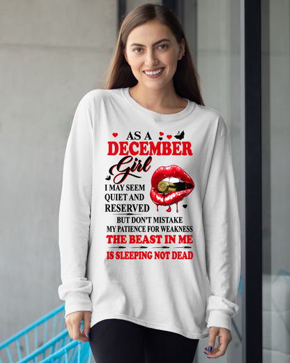 DECEMBER GIRL – DON'T MISTAKE MY PATIENCE FOR WEAKNESS – T-SHIRT FOR WOMEN – MTNN12 (SKU2607-204-12)
