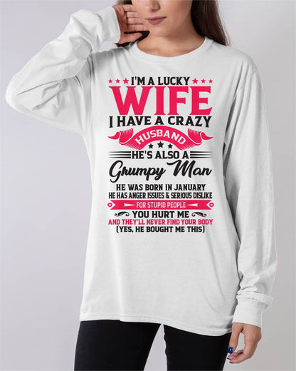 JANUARY - TO MY WIFE - I'M A LUCKY WIFE - GIFT FROM HUSBAND - HNDS01 (SKU10-136-01)