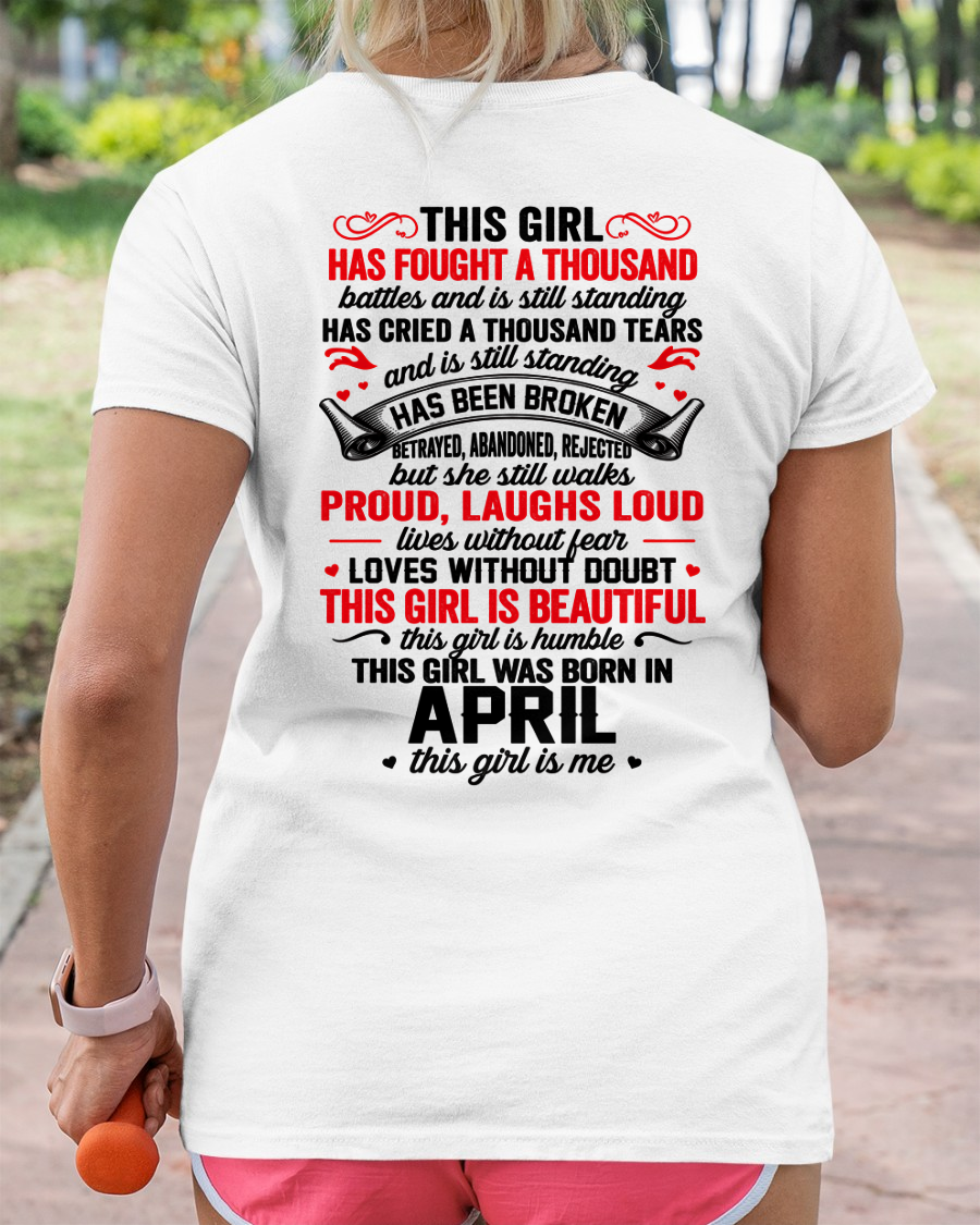 APRIL – BEAUTIFUL, STRONG & UNBREAKABLE – T-SHIRT FOR WOMEN – MTNN04 (SKU2609-116-04)