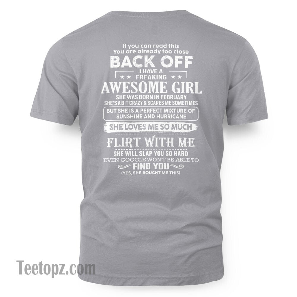 February ��� Awesome Girlfriend Born In February ��� Special gift for your Boyfriend ��� From Wife MTNN02 (SKU06-17-02)