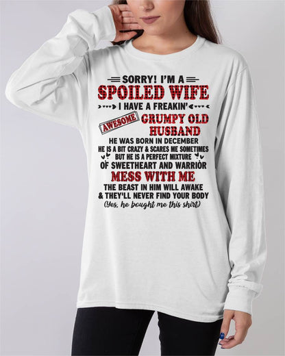 DECEMBER - SPOILED WIFE OF AWESOME GRUMPY OLD HUSBAND - PERFECT GIFT FROM HUSBAND - MTNN12 (SKU12-111-12)