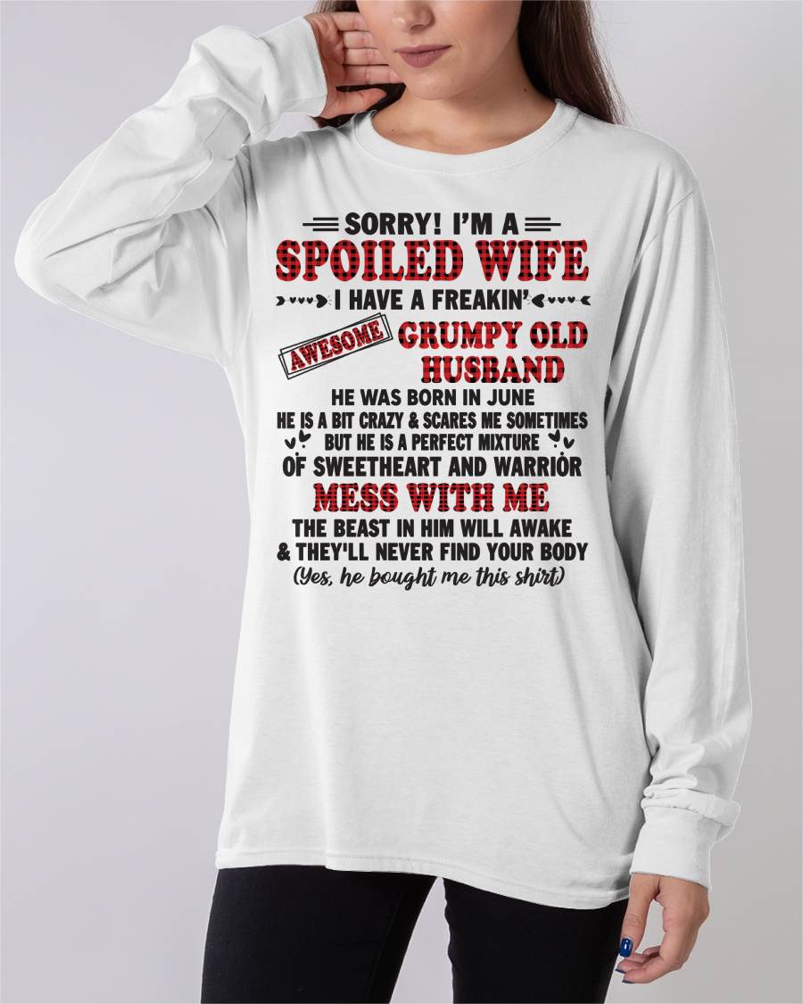 JUNE - SPOILED WIFE OF AWESOME GRUMPY OLD HUSBAND - PERFECT GIFT  FROM HUSBAND - MTNN06 (SKU12-111-06)