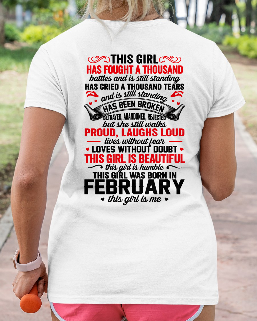 FEBRUARY – BEAUTIFUL, STRONG & UNBREAKABLE – T-SHIRT FOR WOMEN – MTNN02 (SKU2609-116-02)