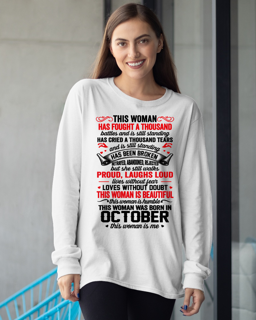 OCTOBER WOMEN – BEAUTIFUL, STRONG & UNBREAKABLE – T-SHIRT FOR WOMEN – MTNN10 (SKU2609-253-10)