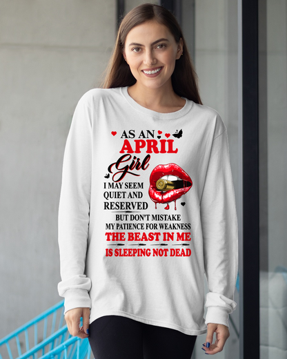 APRIL GIRL – DON'T MISTAKE MY PATIENCE FOR WEAKNESS – T-SHIRT FOR WOMEN – MTNN04 (SKU2607-204-04)