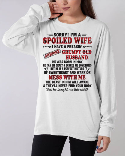 MAY - SPOILED WIFE OF AWESOME GRUMPY OLD HUSBAND - PERFECT GIFT  FROM HUSBAND - MTNN05 (SKU12-111-05)