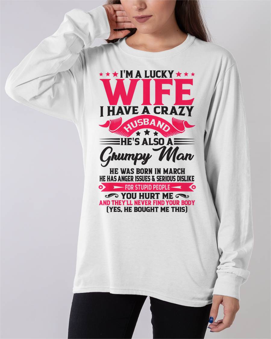 MARCH - TO MY WIFE - I'M A LUCKY WIFE - GIFT FROM HUSBAND - HNDS03 (SKU10-136-03)