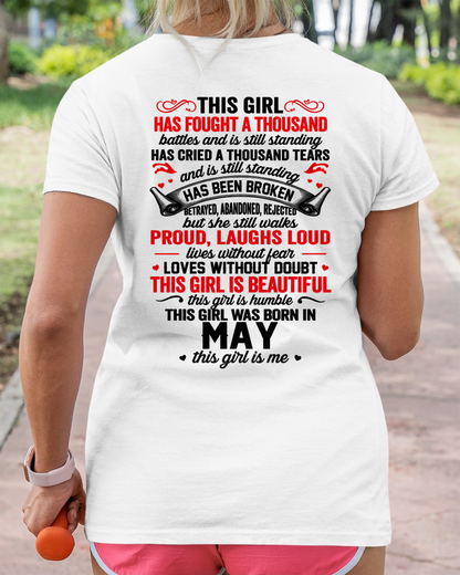 MAY – BEAUTIFUL, STRONG & UNBREAKABLE – T-SHIRT FOR WOMEN – MTNN05 (SKU2609-116-05)