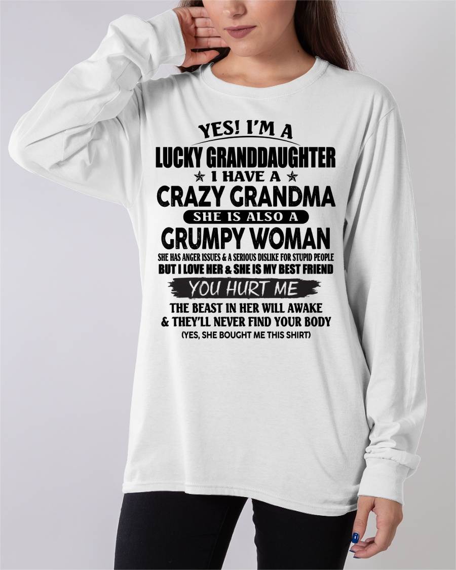 LUCKY GRANDDAUGHTER OF CRAZY GRANDMA - PERFECT GIFT FROM GRANDMA - HNDS00 (SKU12-146-00)