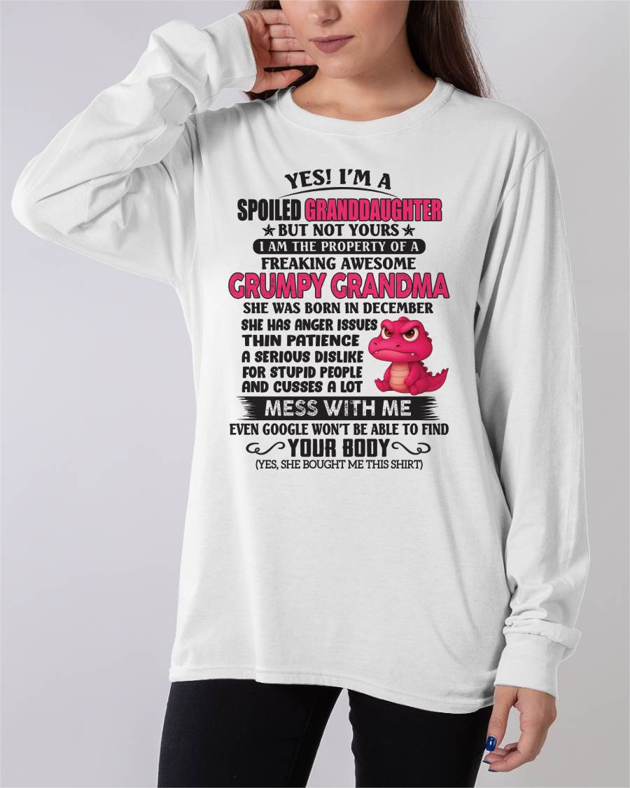 DECEMBER - YES, I'M A SPOILED GRANDDAUGHTER - GIFT FROM GRANDMA - MTNN12 (SKU09-96-12)