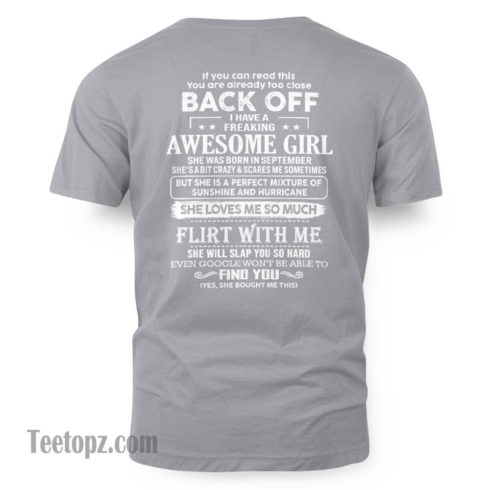 September ��� Awesome Girlfriend Born In September ��� Special gift for your Boyfriend ��� From Wife MTNN09 (SKU06-17-09)