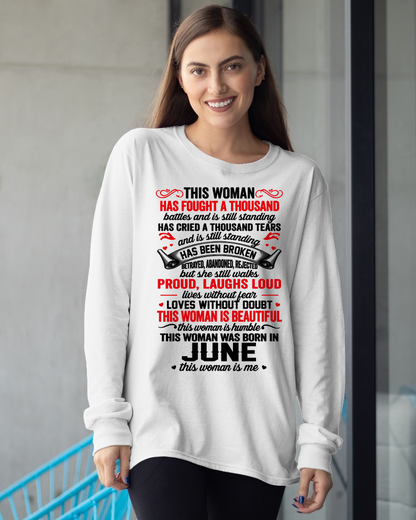 JUNE WOMEN – BEAUTIFUL, STRONG & UNBREAKABLE – T-SHIRT FOR WOMEN – MTNN06 (SKU2609-253-06)
