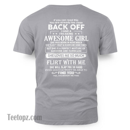 November ��� Awesome Girlfriend Born In November ��� Special gift for your Boyfriend ��� From Wife MTNN11 (SKU06-17-11)