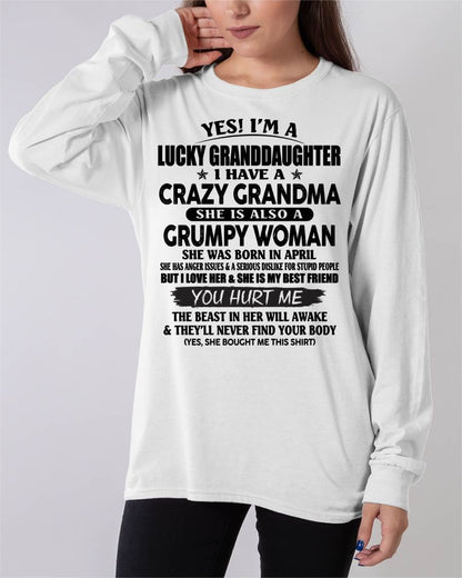 APRIL - LUCKY GRANDDAUGHTER OF CRAZY GRANDMA - PERFECT GIFT FROM GRANDMA - MTNN04 (SKU12-146-04)