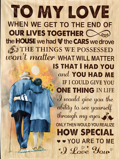 To My Wife Gift Blanket – A Love Note From Your Husband