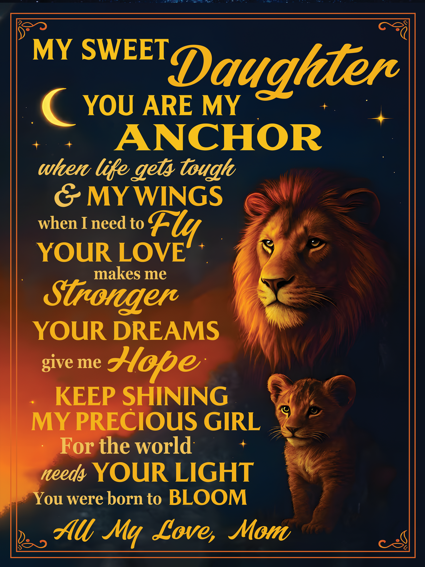 To My Sweet Daughter Blanket – A Snuggly Hug from Mom