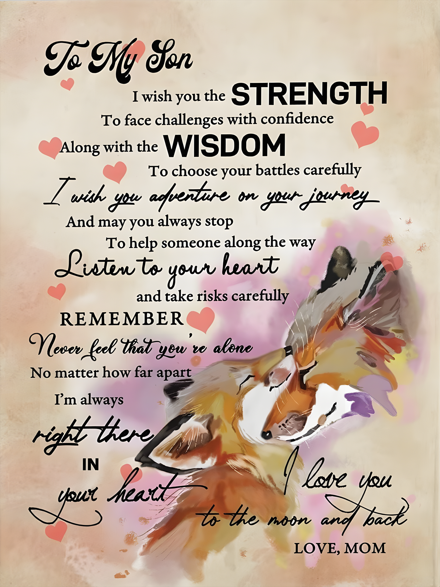 To My Son Blanket – Wrapped in Love, Always from Mom (SKUB12-131)