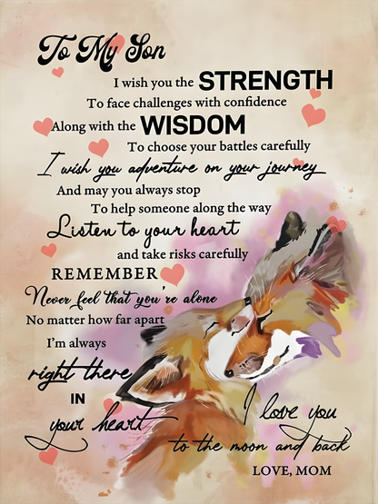 To My Son Blanket – Wrapped in Love, Always from Mom (SKUB12-131)
