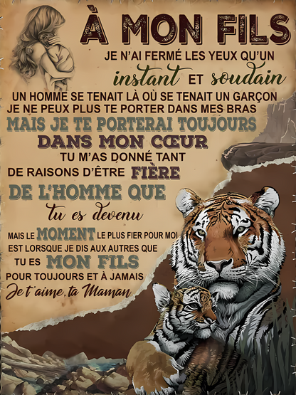 Cadeau Spécial Pour Ton Fils Couverture - De Maman (SKU-CHAU-B06)