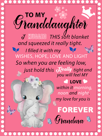 To My Lovely Granddaughter Blanket – All My Love From Grandma (SKUB12-185)