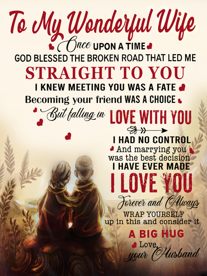 To My Lovely Wife – A Blanket Full of Love From Your Husband (SKU26B-0194)