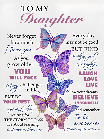To My Daughter Blanket – Love Beyond Words From Mom