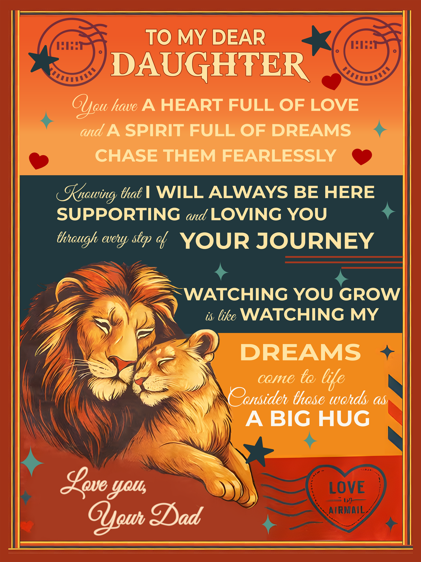 To My Daughter – Comforting Blanket of Love from Dad