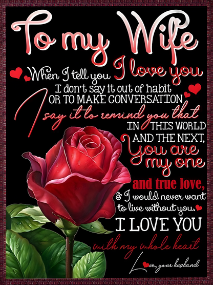 To My Beautiful Wife Blanket – All My Love From Your Husband