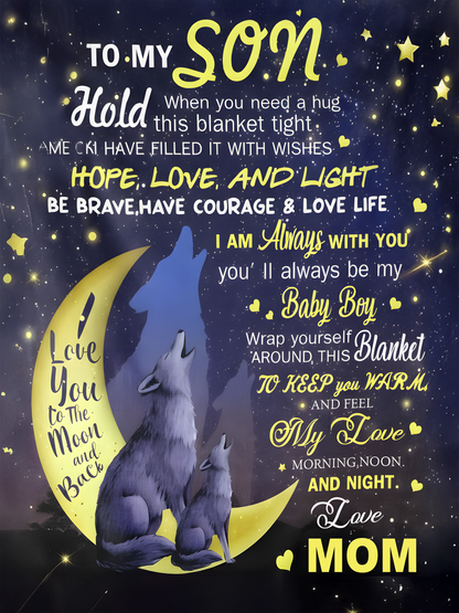 To My Son Blanket – A Cozy Hug Filled with Love from Mom (SKUB12-130)