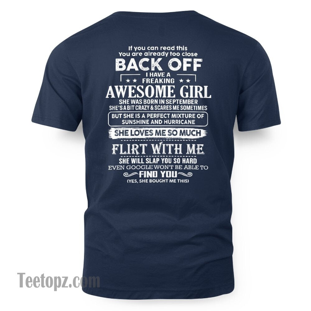 September ��� Awesome Girlfriend Born In September ��� Special gift for your Boyfriend ��� From Wife MTNN09 (SKU06-17-09)