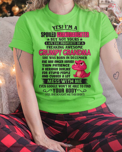DECEMBER - YES, I'M A SPOILED GRANDDAUGHTER - GIFT FROM GRANDMA - MTNN12 (SKU09-96-12)