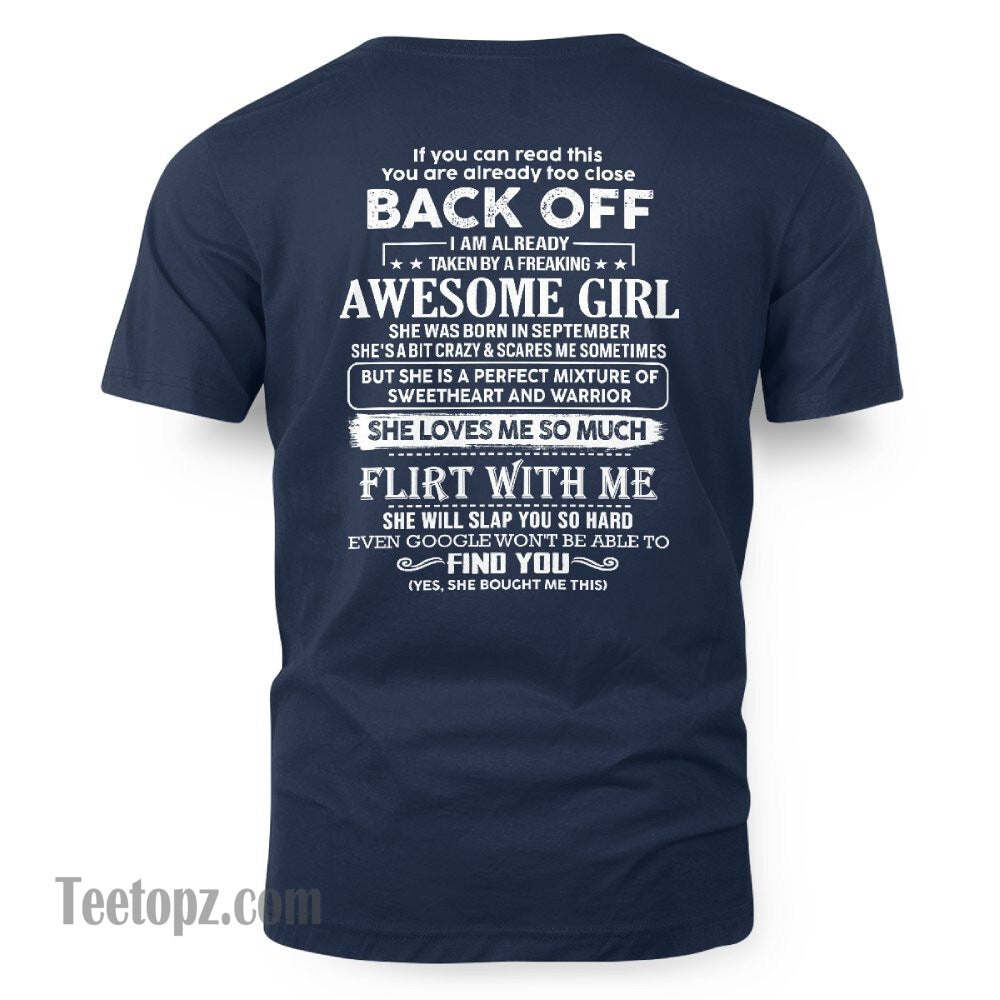 September ��� Awesome Girlfriend Born In September ��� Special gift for your Boyfriend ��� From Wife MTNN09 (SKU06-25-09)