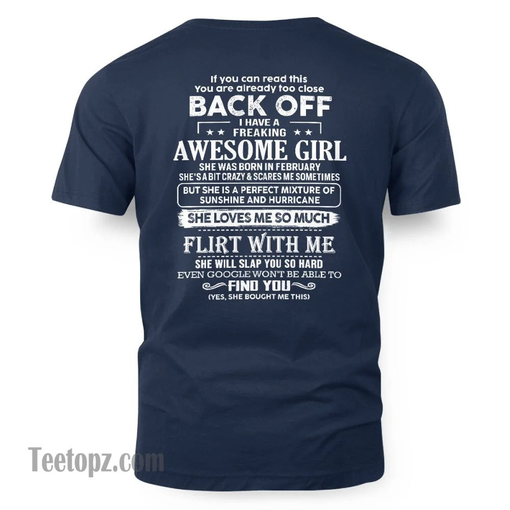 February ��� Awesome Girlfriend Born In February ��� Special gift for your Boyfriend ��� From Wife MTNN02 (SKU06-17-02)