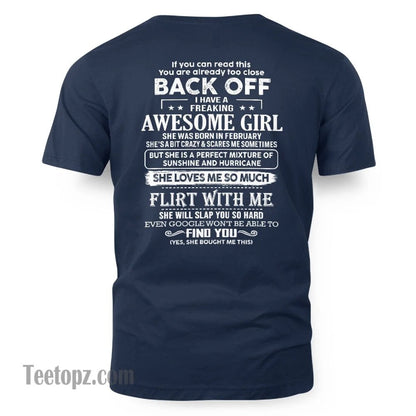 February ��� Awesome Girlfriend Born In February ��� Special gift for your Boyfriend ��� From Wife MTNN02 (SKU06-17-02)