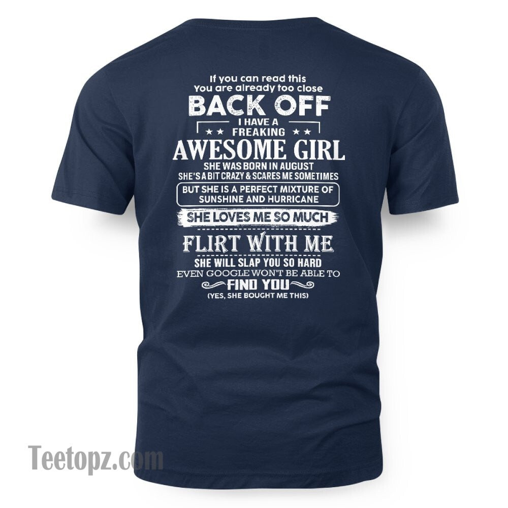 August ��� Awesome Girlfriend Born In August ��� Special gift for your Boyfriend ��� From Wife MTNN08 (SKU06-17-08)