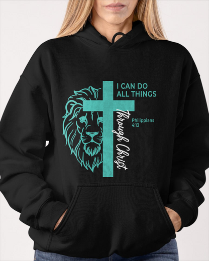 I CAN DO ALL THINGS THROUGH CHRIST – PHILIPPIANS 4:13 - T-SHIRT FOR WOMEN - MTNN00 (SKU2605-390)