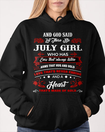 AND GOD SAID LET THERE BE JULY GIRL T-Shirt/Hoodie/Sweatshirt - HNDS07